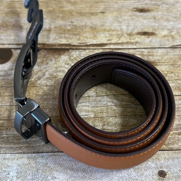 Nordstrom Kids Reversible Dress Belt Brown Faux Leather Size 28 AC294764KW - Picture 7 of 13